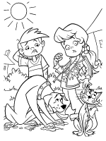 A coloring page of krypto the superdog